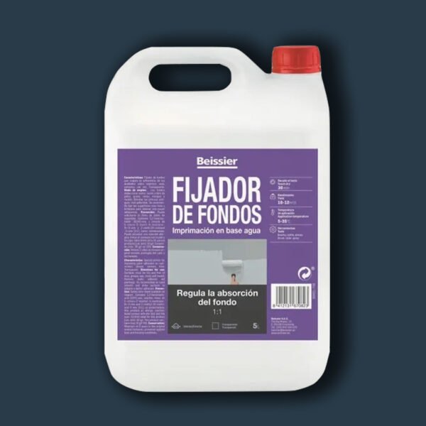 Fijador de fondos para sellado y preparación de superficies antes de pintar.